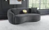 CoasterEveryday 504844 Brookside - Velvet Upholstered Curved Sofa - Dark Gray
