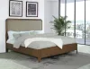 Coaster Fine Furniture 223321KE Maderia - Upholstered Eastern King Panel Bed - Walnut