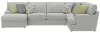 Jackson Furniture Industries 2340/75/30/72-28 Jackson Furniture Industries 2340/75/30/72-28 Stockbridge - 3 Piece Sectional With Comfort Coil Seating And 9 Included Accent Pillows (Left Side Facing Chaise) - Slate