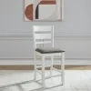 Liberty Furniture 182-B150124 Brook Bay - Slat Back Upholstered Counter Chair - Textured White / Carbon Gray