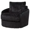 Coaster Fine Furniture 902542 Sarco - Corduroy Upholstered Swivel Accent Arm Chair - Black