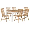 Coaster Fine Furniture 122501-S7 Andrews - 7 Piece Rectangular Dining Set - Light Ash And White