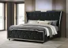 Coaster Fine Furniture 223161KE Lorient - Eastern King LED Upholstered Bed - Black