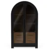 Riverside Furniture 61754 Calhoun - Display Cabinet - Whiskey / Ebony Whiskey Oak