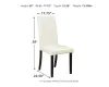 Ashley Furniture D250-01 Kimonte - Dining UPH Side Chair (Set of 2) - Ivory