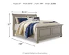 Ashley Furniture B733B36 Lettner - California King Sleigh Bed - Light Gray