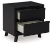 Ashley Furniture B1013-92 Danziar - Two Drawer Night Stand - Black