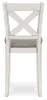 Ashley Furniture D642-124 Robbinsdale - Upholstered Barstool (Set of 2) - Antique White