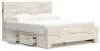 Ashley Furniture B2310B13 Ashley Furniture B2310B13 Lawroy - King Panel Bed With 2 Under Bed Storage Units - Light Natural