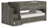Ashley Furniture B4480B13 Frandern - Twin Over Twin Loft Bed - Gray