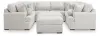Ashley Furniture PC59106S10 Ashley Furniture PC59106S10 Cuddle Plush - 10-Piece Sectional With 2 Oversized Ottomans - Arctic