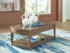 Ashley Furniture T513-1 Burkbyer - Rectangular Cocktail Table - Brown