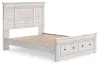 Ashley Furniture PCB1171B4 Ashley Furniture PCB1171B4 Makidern - Queen Panel Storage Bed With Storage Footboard - Whitewash