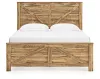 Ashley Furniture PCB1580B6 Ashley Furniture PCB1580B6 Maystonna - King Crossbuck Panel Bed - Brown