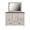 Samuel Lawrence Furniture S466-BR-K6 Riverwood - Bureau Dresser and Mirror