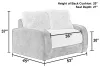 Jackson Furniture Industries 132001-1176/19-2555/01 Snowball - Chair & 1/2 - Taupe