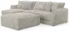 Jackson Furniture Industries 2306/73/75/28-01 Jackson Furniture Industries 2306/73/75/28-01 Bucktown - 2 Piece Sofa / LSF Chaise With Extra Thick Cuddler Seat Cushions & Cocktail Ottoman - Parchment