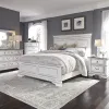 Liberty Furniture 520-BR-KPBDMCN Abbey Park - 5 Piece Bedroom Set (King Panel Bed, Dresser & Mirror, Chest, Nightstand) - Antique White