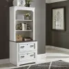 Liberty Furniture 417-HOJ-2PCS Allyson Park - 2 Piece Home Office Set - Wirebrushed White / Charcoal