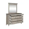 Liberty Furniture 457-BR-DM Ivy Hollow - Dresser & Mirror - Weathered Linen / Dusty Taupe