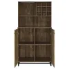 CoasterEveryday 182082 Mendoza - 2 Door Home Bar Cabinet Wine Storage - Rustic Oak