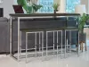 CoasterEveryday 182255 Cassidy - 4 Piece Counter Height Dining Table Set - Dark Oak