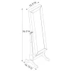 CoasterEssence 901804 Batista - Cheval Mirror With Jewelry Storage - White