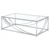 Coaster Fine Furniture 720498-S2 Lille - 2 Piece Glass Top Coffee And End Table Set - Chrome