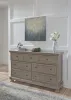 Ashley Furniture B733-31 Lettner - Dresser - 7-drawers - Light Gray