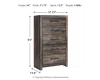 Ashley Furniture B211/31/36/46/69/56/60(2)/B100-14 Drystan - 8 Pc. - Dresser, Mirror, Chest, King Bookcase Bed With 4 Storage Drawers - Brown / Beige