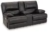 Ashley Furniture U6580118 Mountainous - Power Reclining Loveseat With Console /Adj Headrest - Eclipse