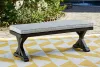 Ashley Furniture P792-600 Beachcroft - Bench With Cushion - Black / Light Gray