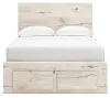 Ashley Furniture B2310B24 Ashley Furniture B2310B24 Lawroy - Full Panel Bed With Storage footboard And 2 Under Bed Storage Units - Light Natural