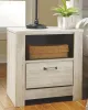 Ashley Furniture B331/31/36/46/57/54/96/91(2) Ashley Furniture B331/31/36/46/57/54/96/91(2) Bellaby - 8 Pc. - Dresser, Mirror, Chest, Queen Panel Bed, 2 Nightstands - Whitewash