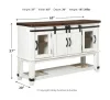 Ashley Furniture D546/13/524(4)/60 Ashley Furniture D546/13/524(4)/60 Valebeck - 6 Pc. - Counter Table, 4 Swivel Barstools, Server - White