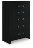 Ashley Furniture PCB1115-46 Ashley Furniture PCB1115-46 Maeling - Five Drawer Chest - Black