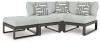 Ashley Furniture P490P7 Ashley Furniture P490P7 Beachloft - 4-Piece Outdoor Sectional - Black / Gray