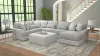 Jackson Furniture Industries 3480/62/30/76/28-18 Titan - 3 Piece Sectional With Comfort Coil Seating, 9 Included Accent Pillows And 1 Included Cocktail Ottoman (Right Side Facing Chaise) - Moonstruck