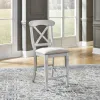 Liberty Furniture 303W-B300124 Ocean Isle - Upholstered X Back Counter Chair - Antique White