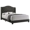 CoasterEssence 310072Q Sonoma - Upholstered Queen Wingback Bed - Gray