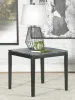 CoasterEssence 753517 Mozzi - Square Faux Marble Side End Table - Gray And Black