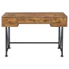 CoasterEveryday 801541 Analiese - 3-Drawer Writing Desk - Rustic Nutmeg