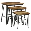 CoasterElevations 935981 Nayeli - 3 Piece Solid Sheesham Wood Nesting Tables - Natural