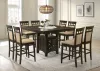 Coaster Fine Furniture 100438-S9A Gabriel - 9 Piece Square Counter Height Dining Set - Cappuccino