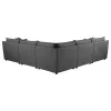 Coaster Fine Furniture 551681-SETA Sasha - 5 Piece Upholstered Modular Sectional - Barely Black