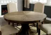 Furniture of America CM3014RT Julia - Round Dining Table - Light Oak / Beige