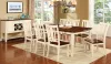 Furniture of America CM3326WC-T Dover - Dining Table With Leaf - Vintage White / Cherry
