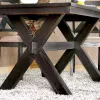 Furniture of America CM3172T Xanthe - Dining Table - Brushed Black / Warm Gray