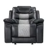 New Classic U7005-13P1-BKG New Classic U7005-13P1-BKG Nikko - Glider Recliner With Power Footrest - Black / Gray
