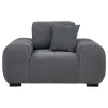 Coaster Fine Furniture 509967 Octavia - Upholstered Track Arm Accent Chair - Charcoal Gray